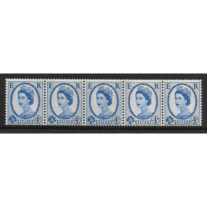 S92b 4d 2 Band Violet sideways Coil strip wmk crown left UNMOUNTED MINT