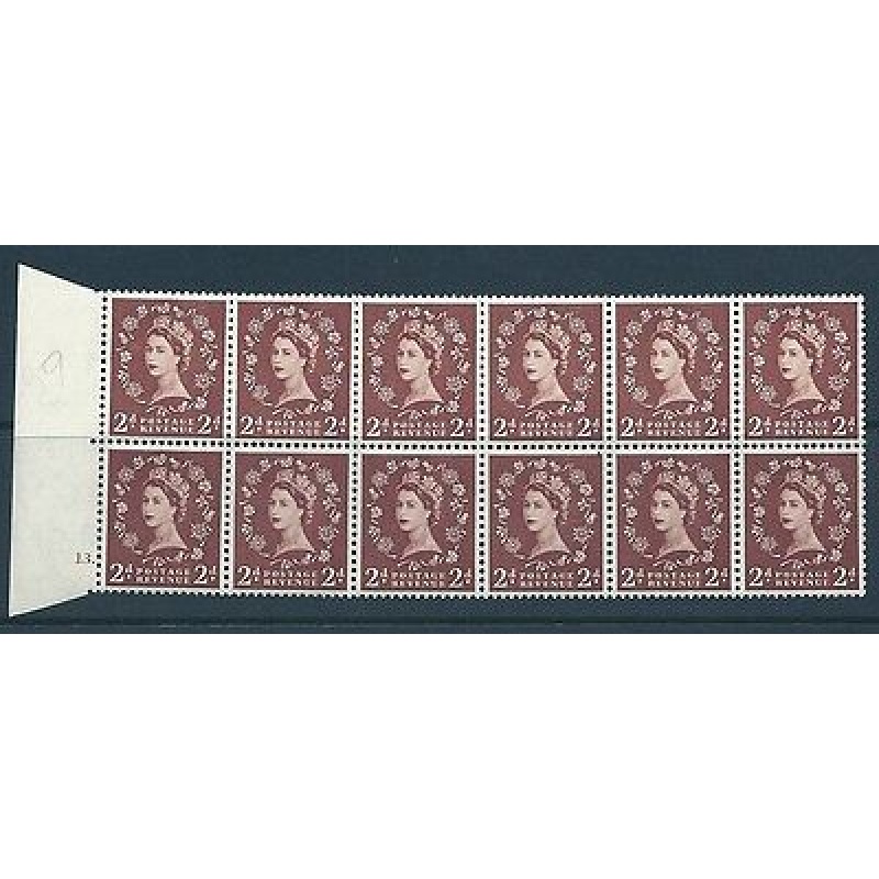S38g 2d Wilding Edward Crown cyl 13 Dot with variety retouch UNMOUNTED MINT