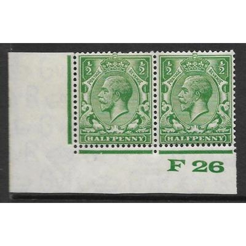 d Green Block Cypher Control F26 imperf UNMOUNTED MINT