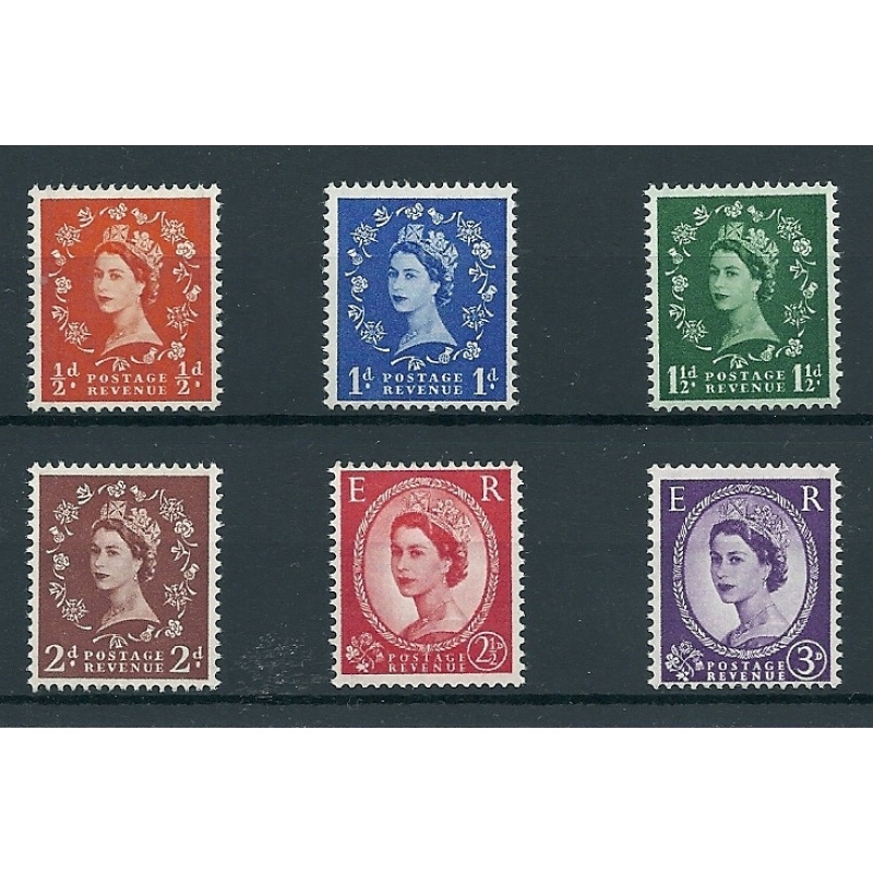 1957 1st graphites Full set of 6 values UNMOUNTED MINT