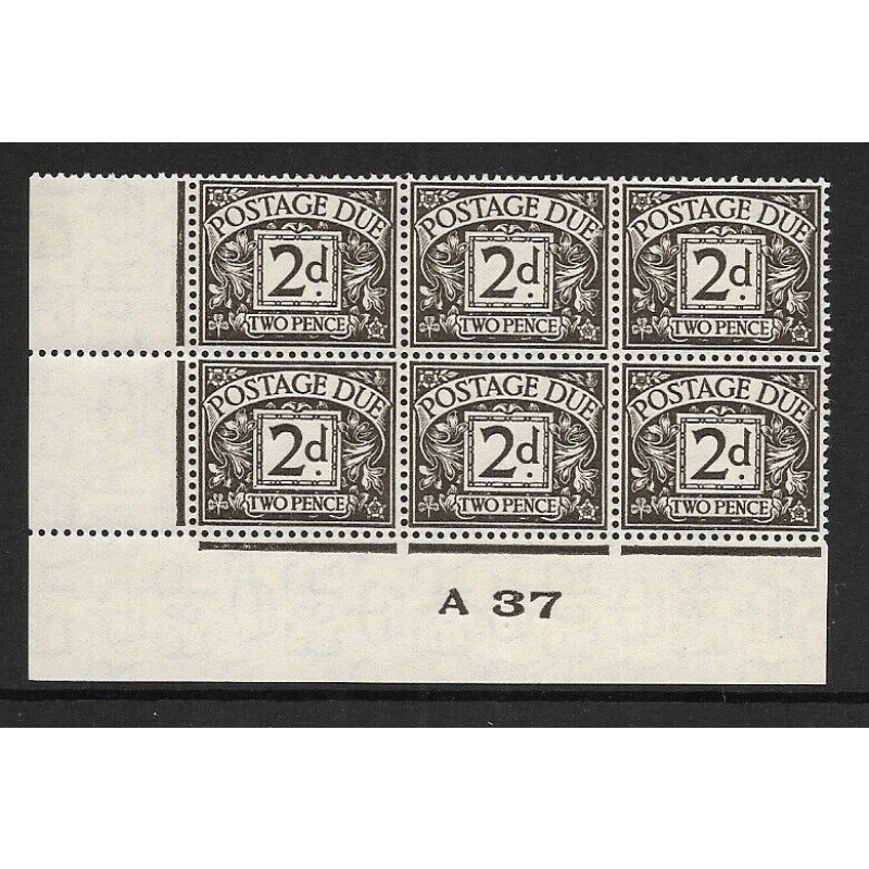 D21 2d Edward VIII Postage due Control A 37 Imperf UNMOUNTED MINT