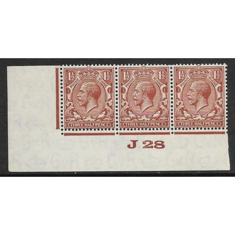 1d Brown Block Cypher Control J28 imperf UNMOUNTED MINT MNH