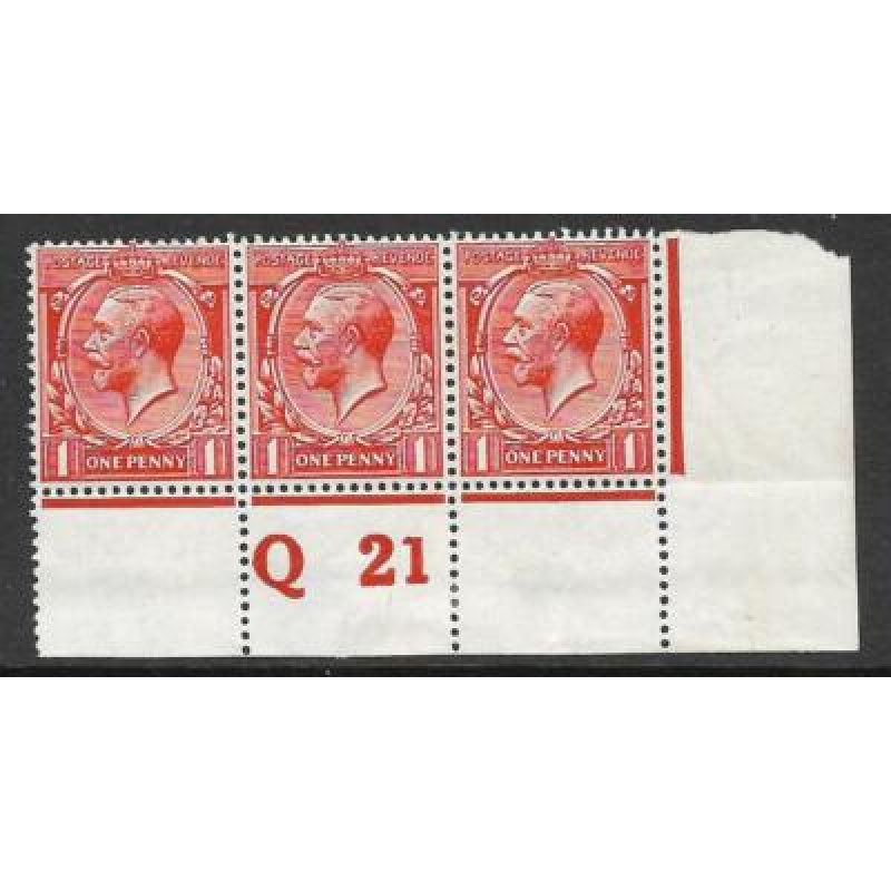 N16(14) 1d Scarlet Vermilion Control Q 21 perf MOUNTED MINT