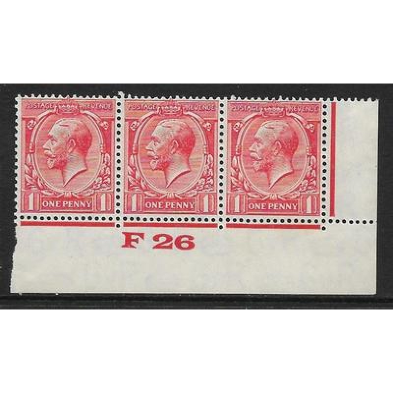 1d Scarlet Block Cypher Control F26 imperf UNMOUNTED MINT
