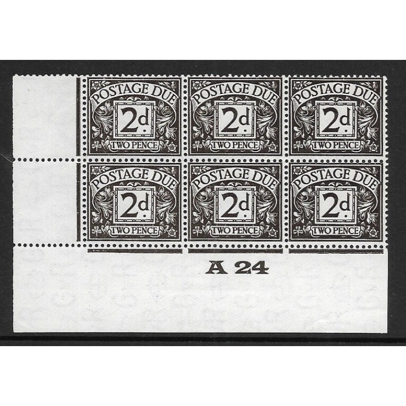 D13 2d Block Cypher Postage due Control A 24 Imperf UNMOUNTED MINT