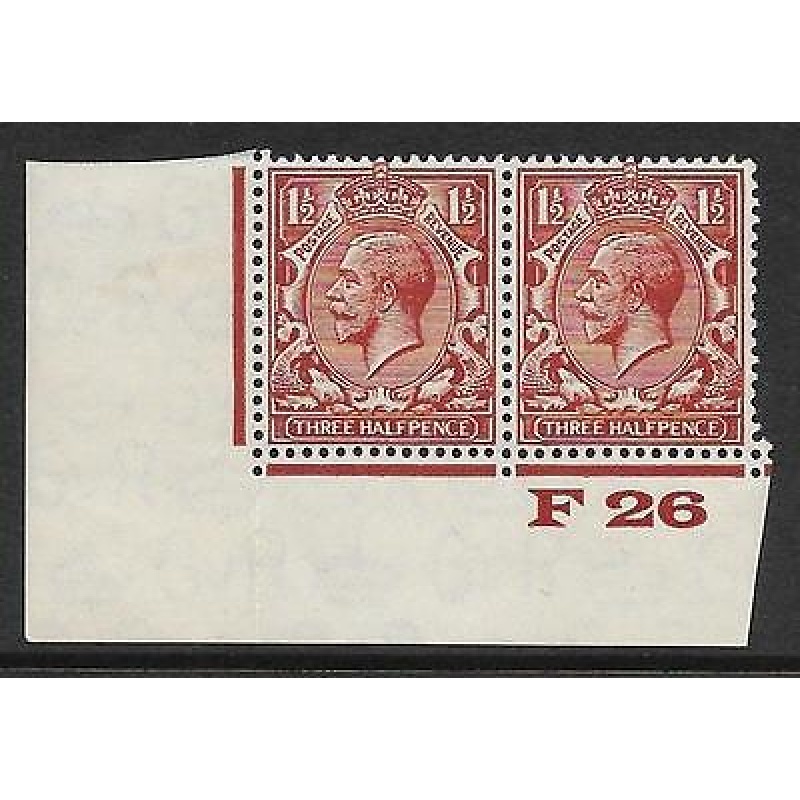 1d Brown Block Cypher Control F26 imperf UNMOUNTED MINT MNH