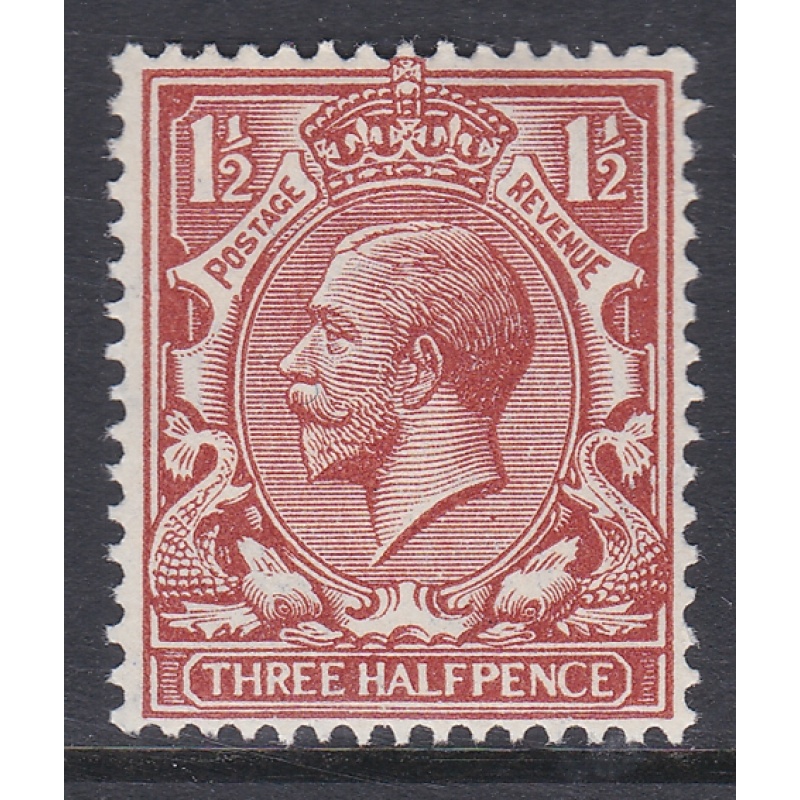 N35(2) Deep Red Brown 1d Block Cypher Single Stamp UNMOUNTED MINT