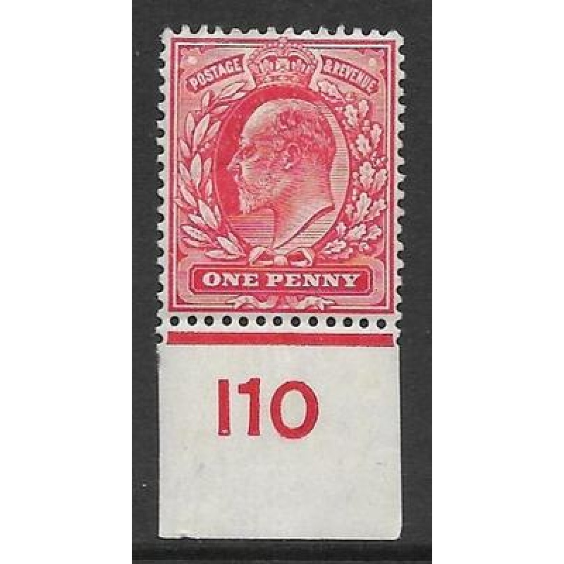 Sg 220 variety 1d Scarlet Control I10 imperf De La Rue MOUNTED MINT