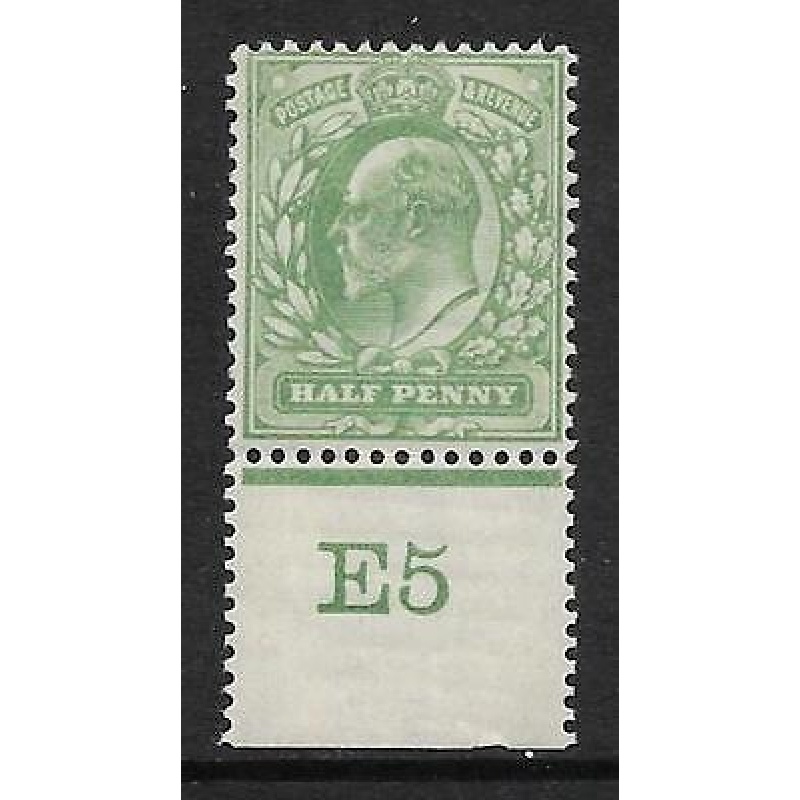 Sg 218 d Yellowish-Green Control E5 perf De La Rue lightly MOUNTED MINT