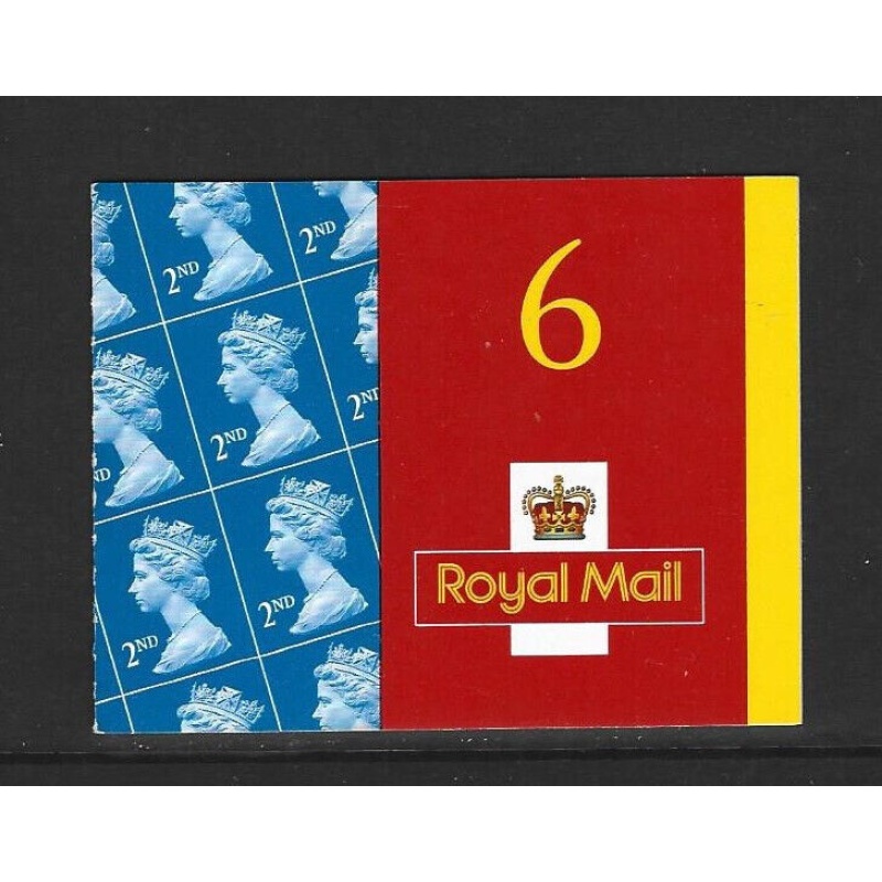 MA1a Stamps 6 x 1st class stamps barcode booklet - Cod post  Ffn No Cylinder