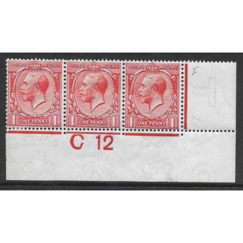 N16(1) 1d Bright Scarlet Royal Cypher Control C 12 imperf MOUNTED MINT