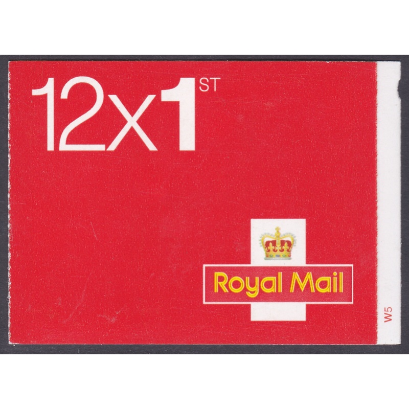 MF7 (M12L) 2013 12 x 1st class stamps barcode booklet - Self Adhesive - No Cyl