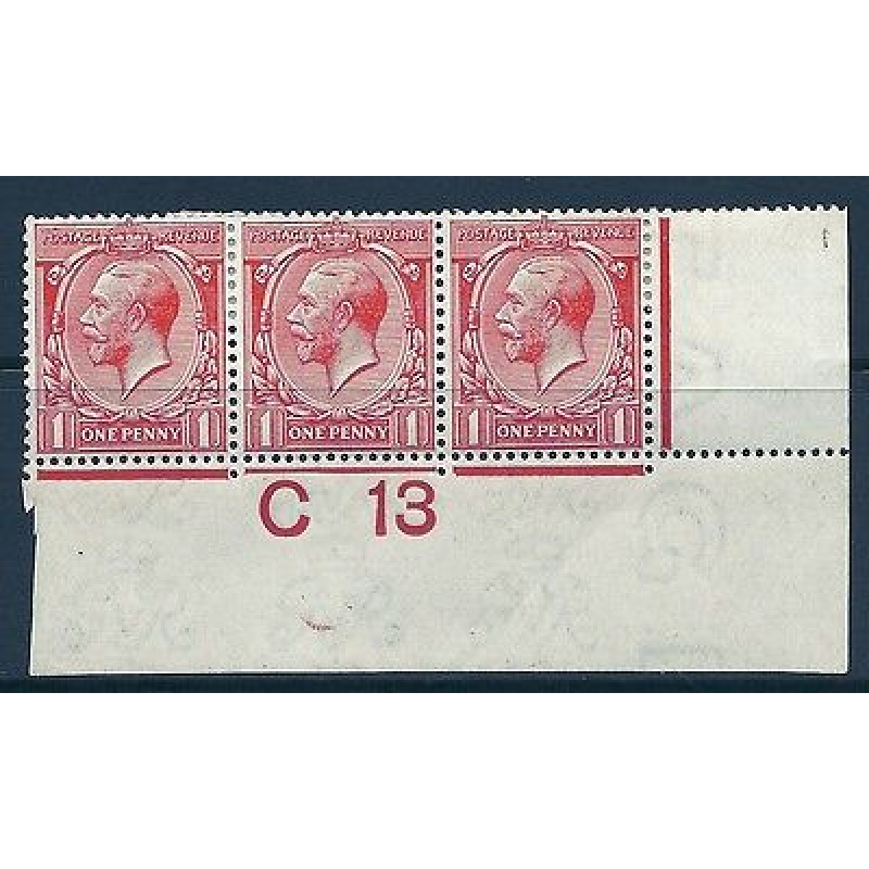 N16(3) 1d Scarlet Royal Cypher Control C 13 imperf MOUNTED MINT