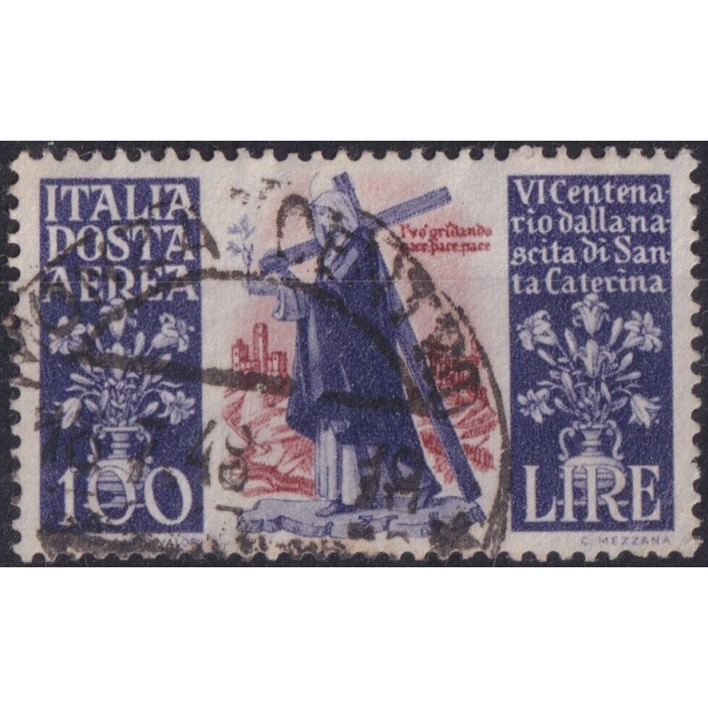 Italy 1948 100l 600th Birth Anniversary of St Catherine Used
