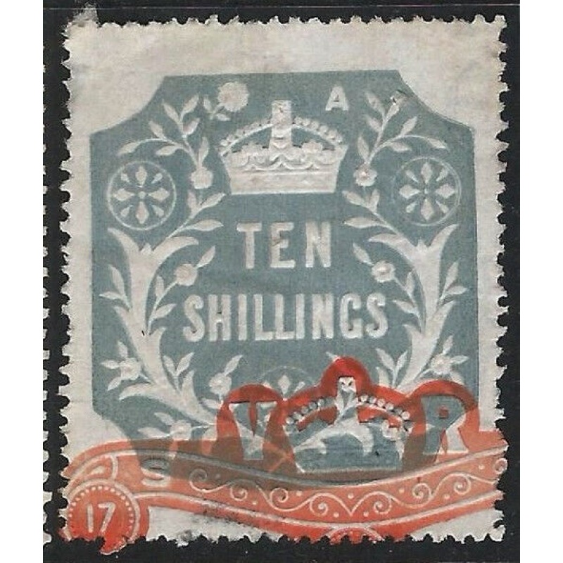 GB Revenue : General Duty Adhesive 10 Shillings