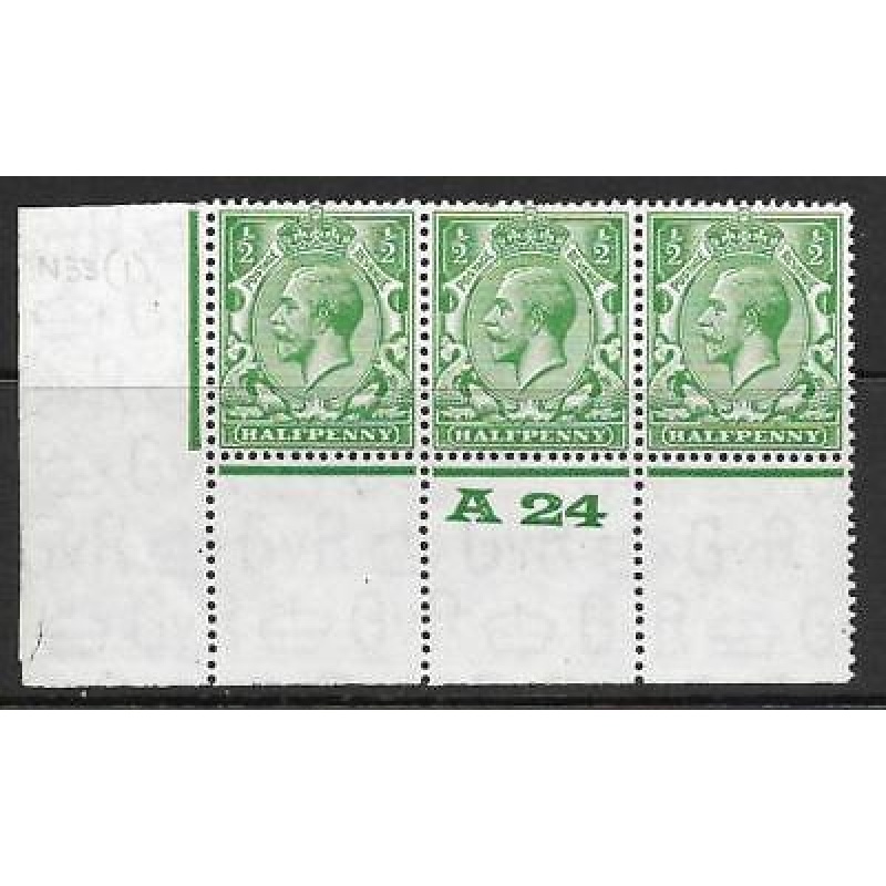 d Green Block Cypher Control A24 perf strip of 3 lightly MOUNTED MINT