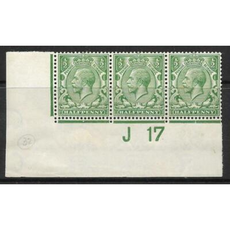 N14(1) d Green Control J 17 imperf UNMOUNTED MINT - MM in margin