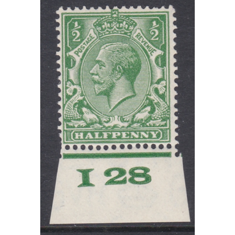 N33(4) d Deep Bright Green Block Cypher Control I28 imperf UNMOUNTED MINT MNH