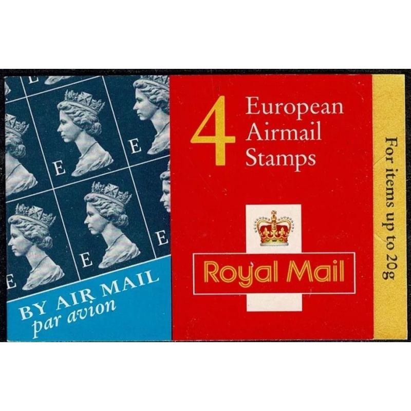 HF1 4 x E European Stamps Barcode booklet - complete - No Cylinder