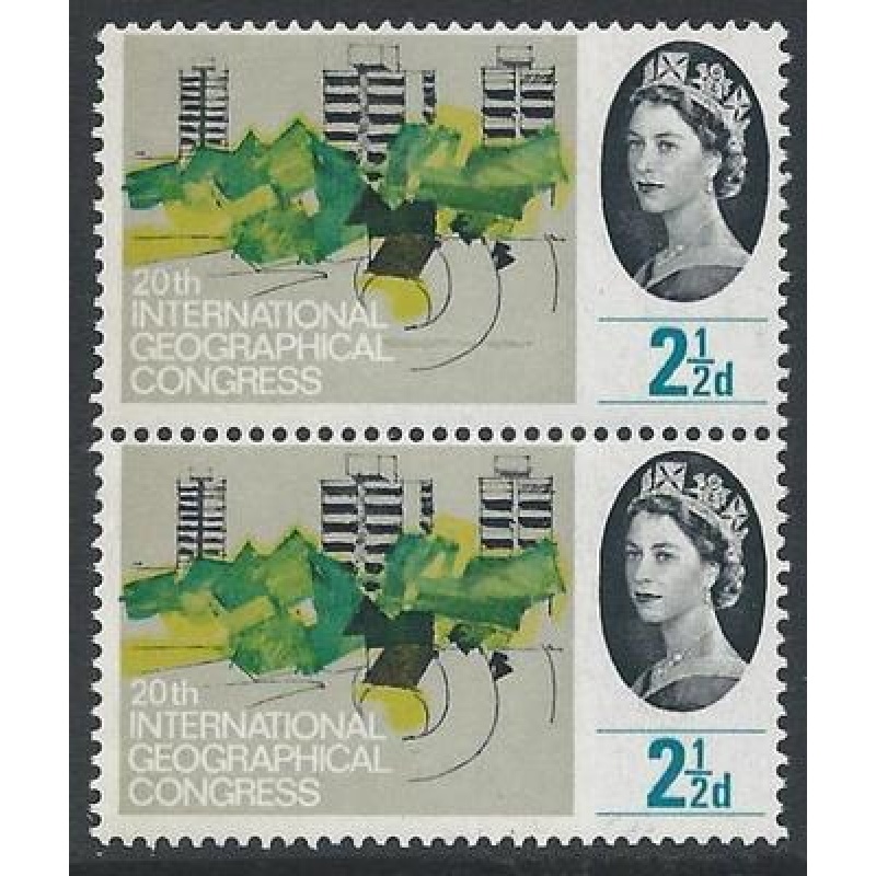 1964 Geographical 2 1 2d (Ord) - Listed Flaw - Retouched Lawn - MNH