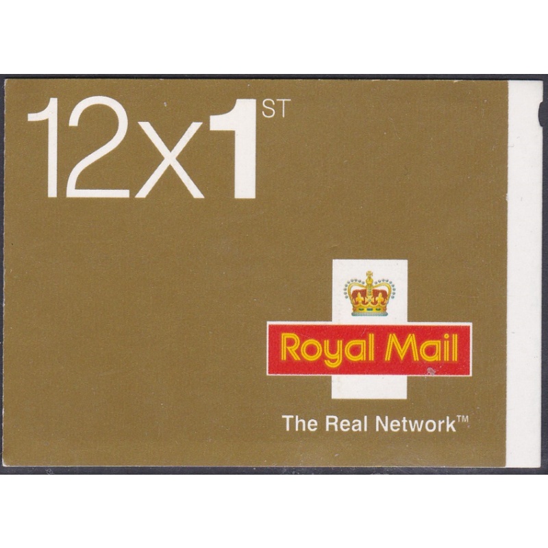 MF3 12 x 1st class stamps barcode booklet - Self Adhesive MINT MNH - Cylinder W1