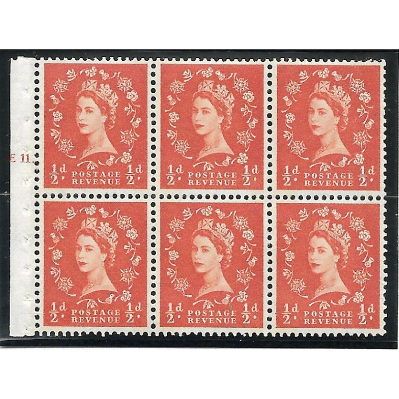 SB15 Wilding booklet pane 2B Green Phos perf Ie Cyl E11T Dot UNMOUNTED MNT