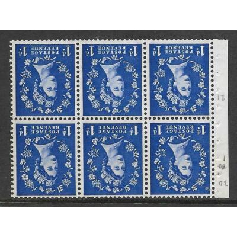 SB39ac 1d Graphite Wilding booklet pane with listed variety UNMOUNTED MNT
