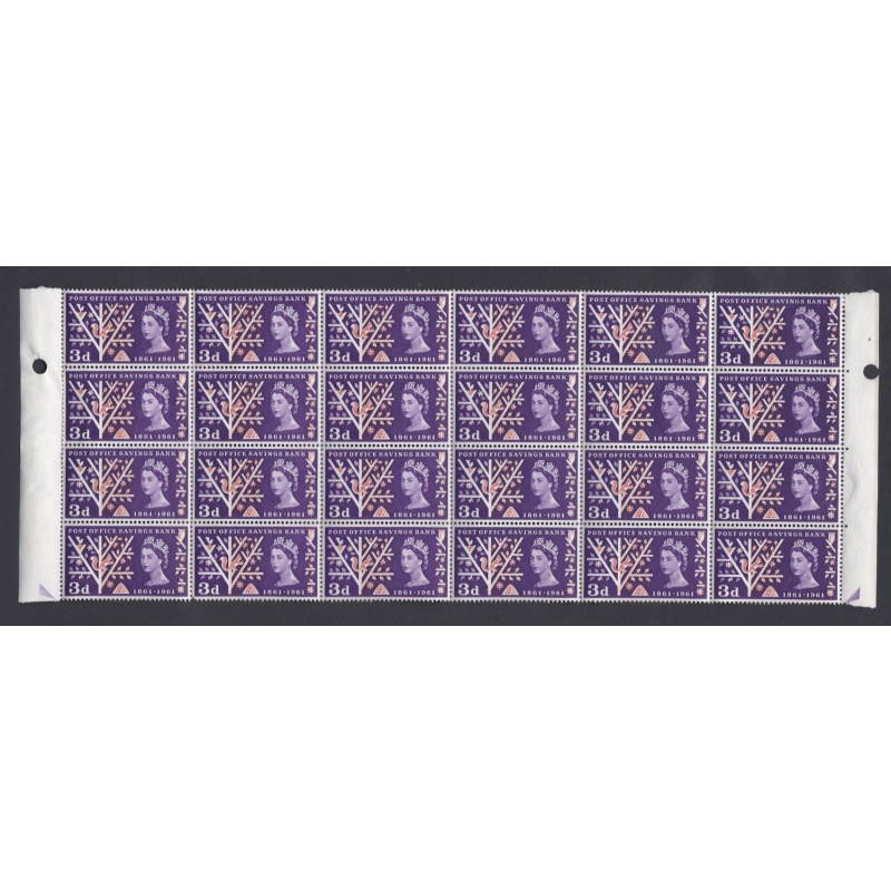 Sg 624Ad 1961 3d POSB with Nick in S block of 24 UNMOUNTED MINT MNH