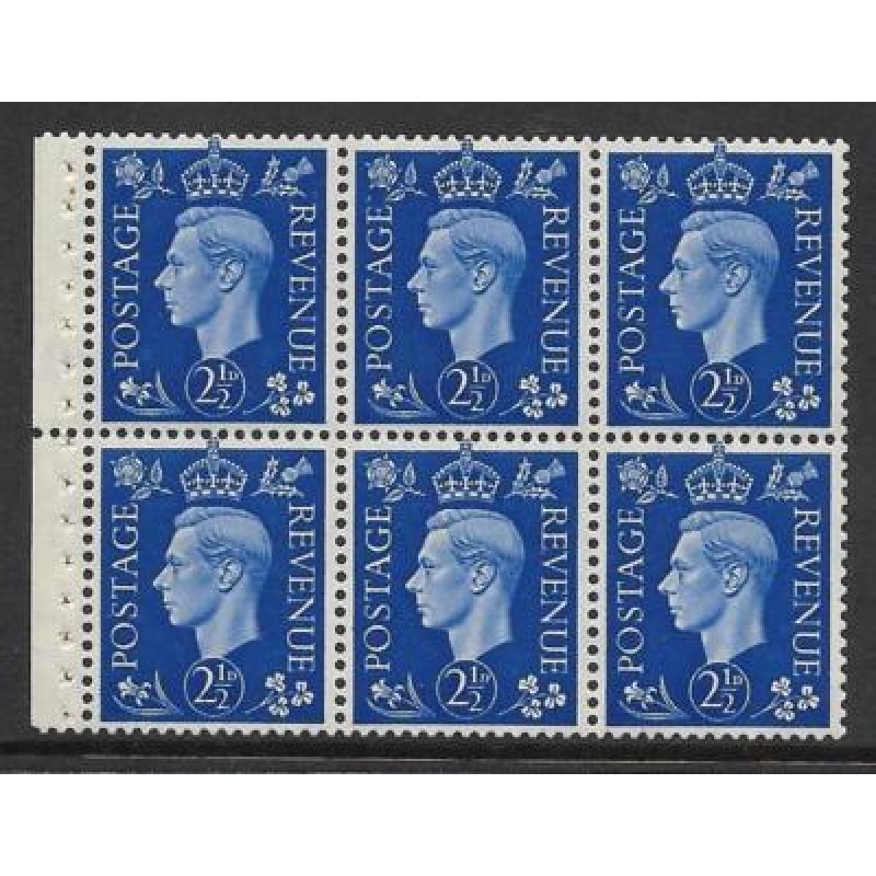 QB32a perf type P - 2d Blue Booklet pane UNMOUNTED MINT MNH