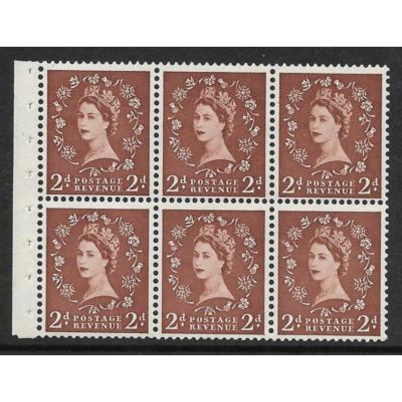 SB78 Wilding booklet pane Edward perf type Ie Bottom UNMOUNTED MNT MNH