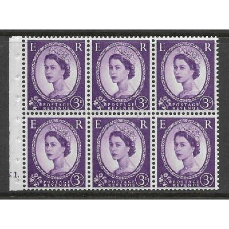 SB90 3d Wilding booklet pane Edward perf type Ie Top cyl K1 Dot UNMOUNTED MNT
