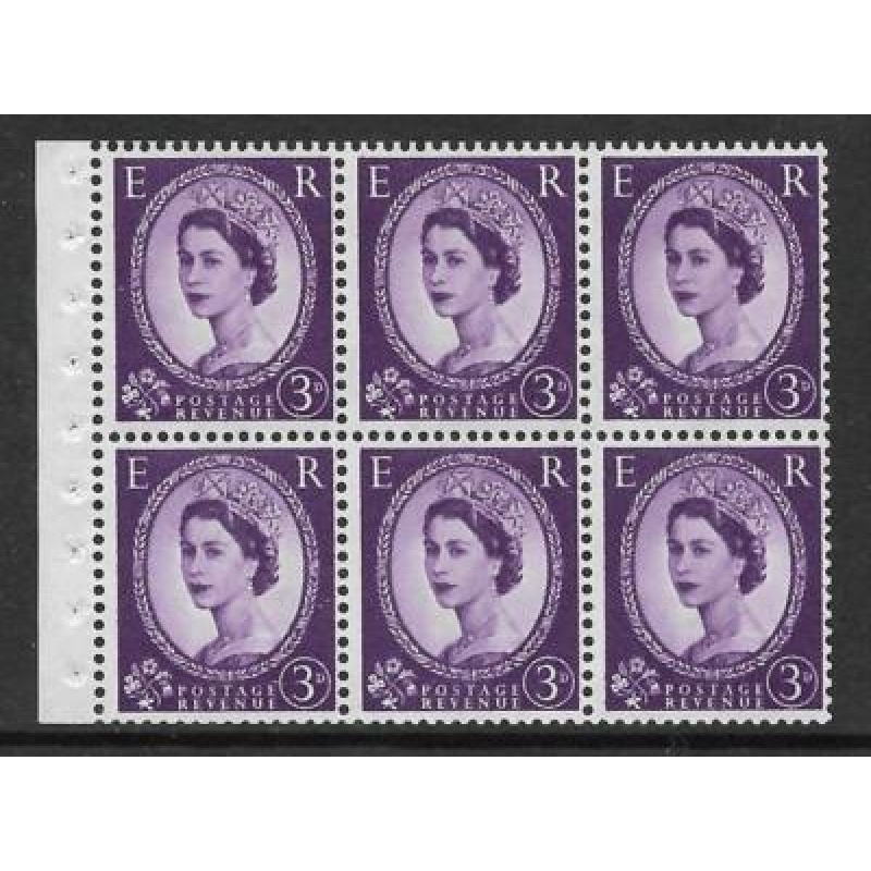 SB104 Wilding booklet pane Phos Violet perf type I UNMOUNTED MNT
