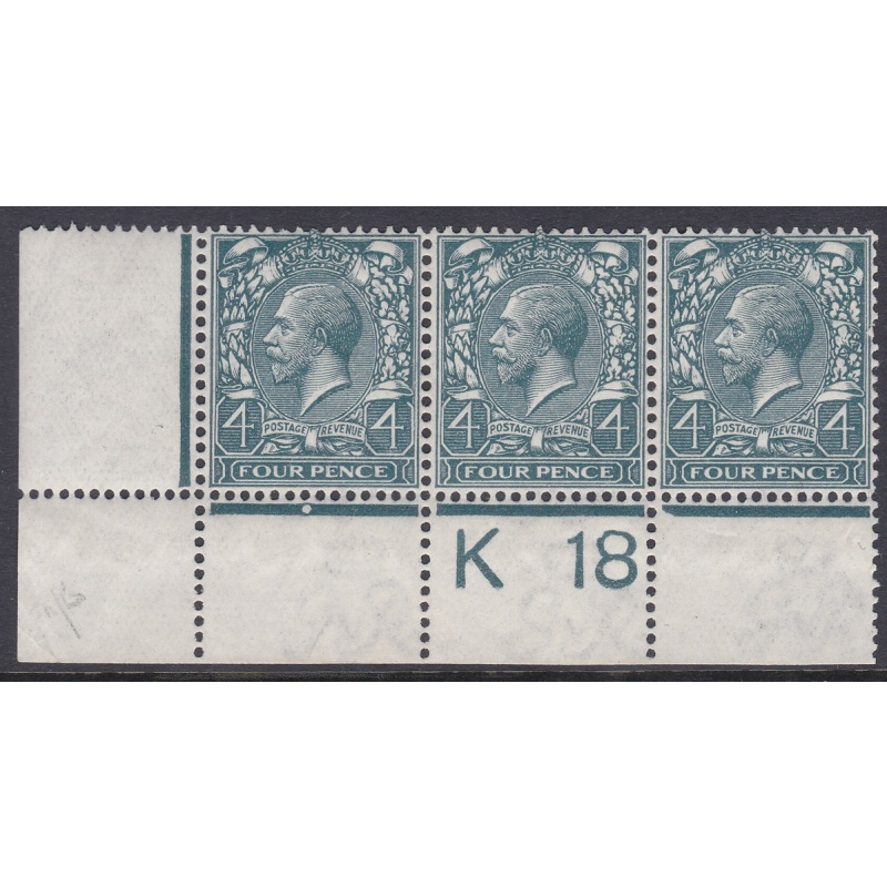 N23(-) 4d Deep Bluish grey Green K18 perf Wmk type III(3) mounted mint