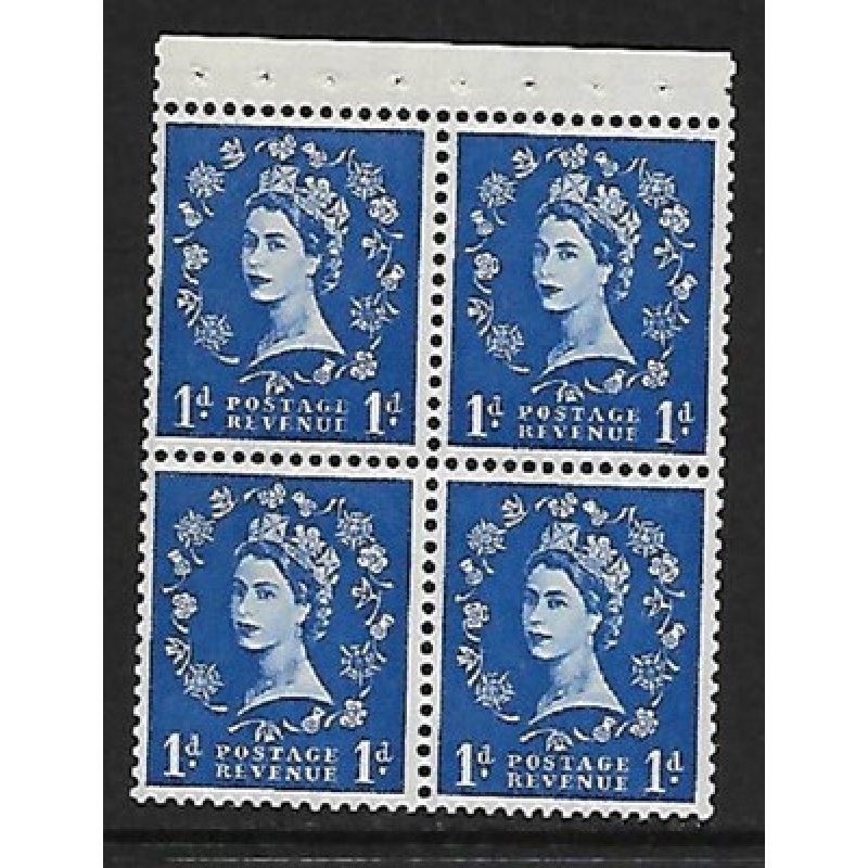 SB32 1d Wilding booklet pane perf type AP UNMOUNTED MNT MNH