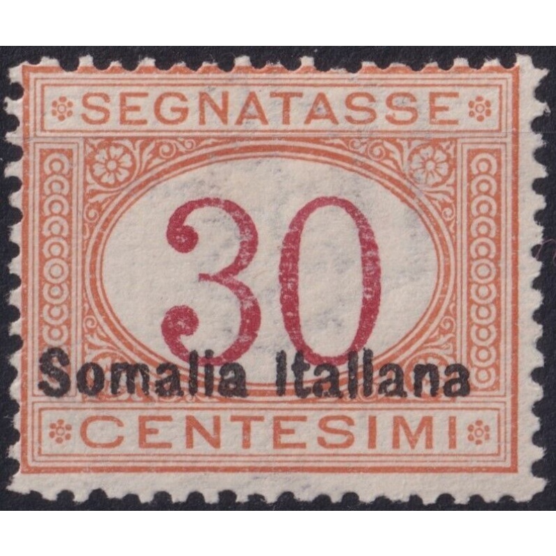 Italian Somaliland 1920 30c Postage Due Overprint at Base MH