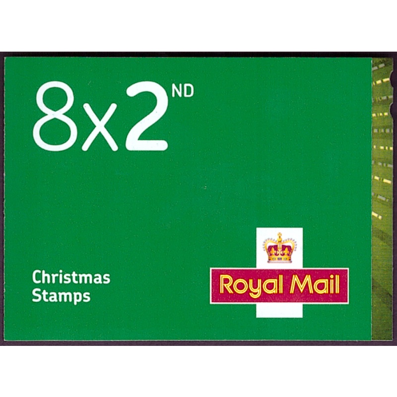 LX65 2022 Christmas Booklet 8 x 2nd class stamps - No Cylinder