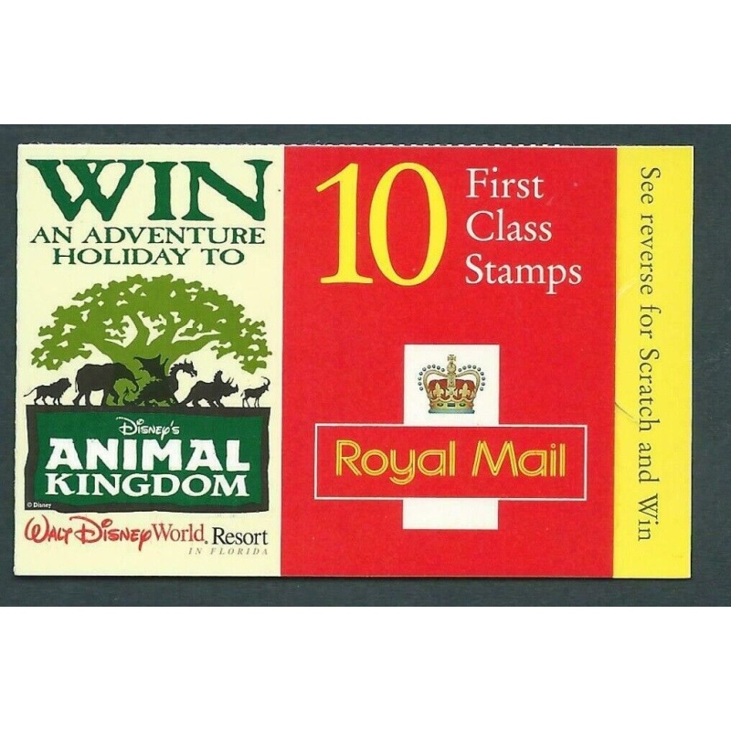 HD45 1998 Disneys Animal Kingdom 10 x 1st Class NVI Booklet - Cylinder B14