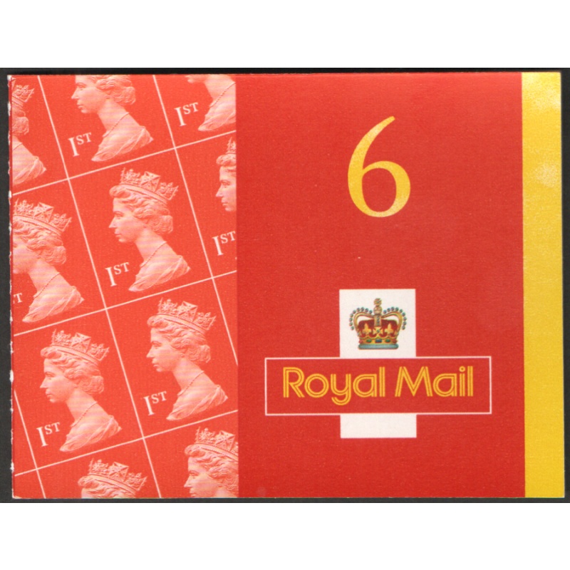 MB1 Stamps 6 x 1st class stamps barcode booklet - Self Adhesive - No Cyl