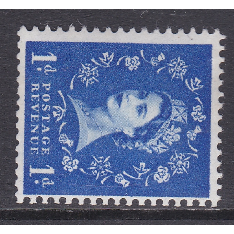 S21d 1d Wilding Blue 1 band left wmk Right  UNMOUNTED MINT