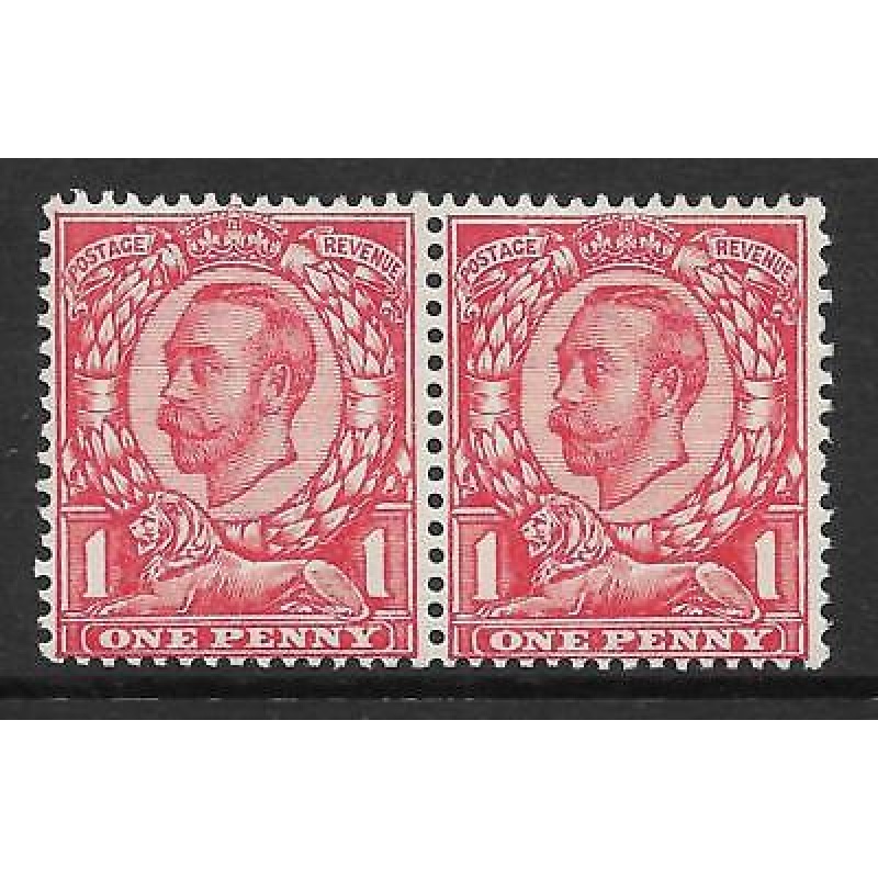 Sg 345a 1d Scarlet Downey Head No X on Crown UNMOUNTED MINT
