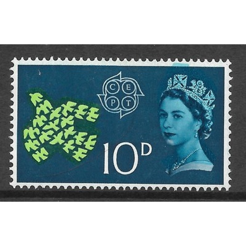 1961 Sg 628 CEPT 10d With shift of Blue upwards UNMOUNTED MINT