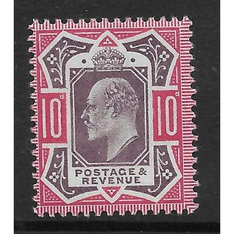 Sg 254 Spec M42(1) 10d Dull Purple  Carmine De La Rue UNMOUNTED MINT MNH