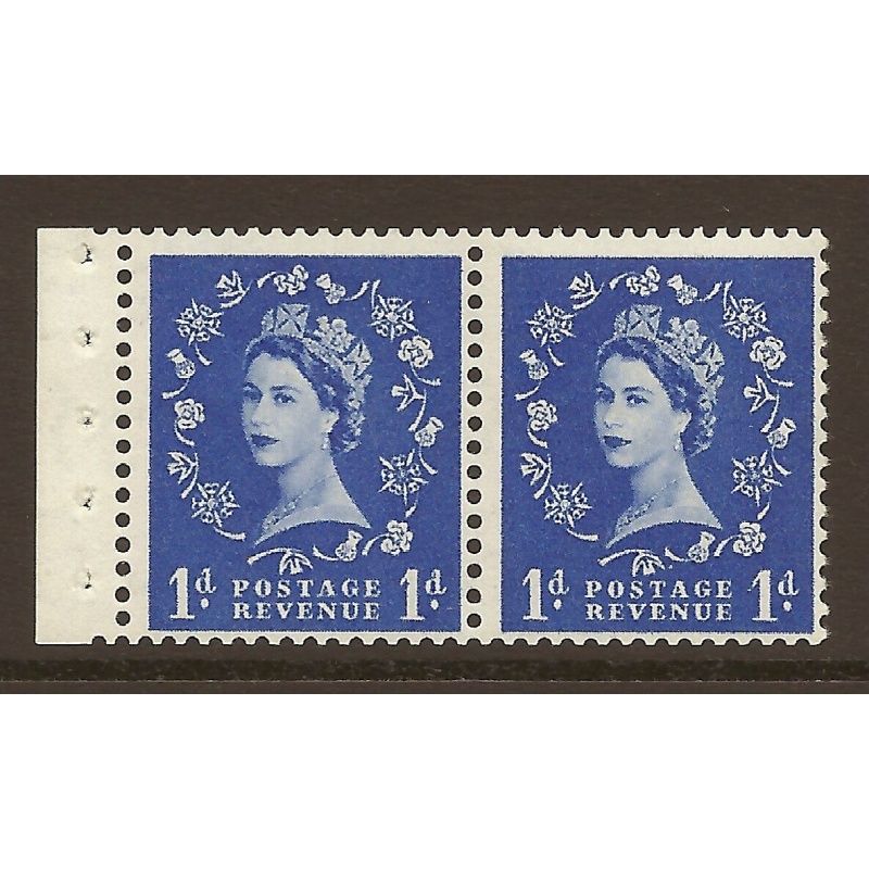 SB22 1d Wilding Tudor booklet pane perf type E UNMOUNTED MNT MNH