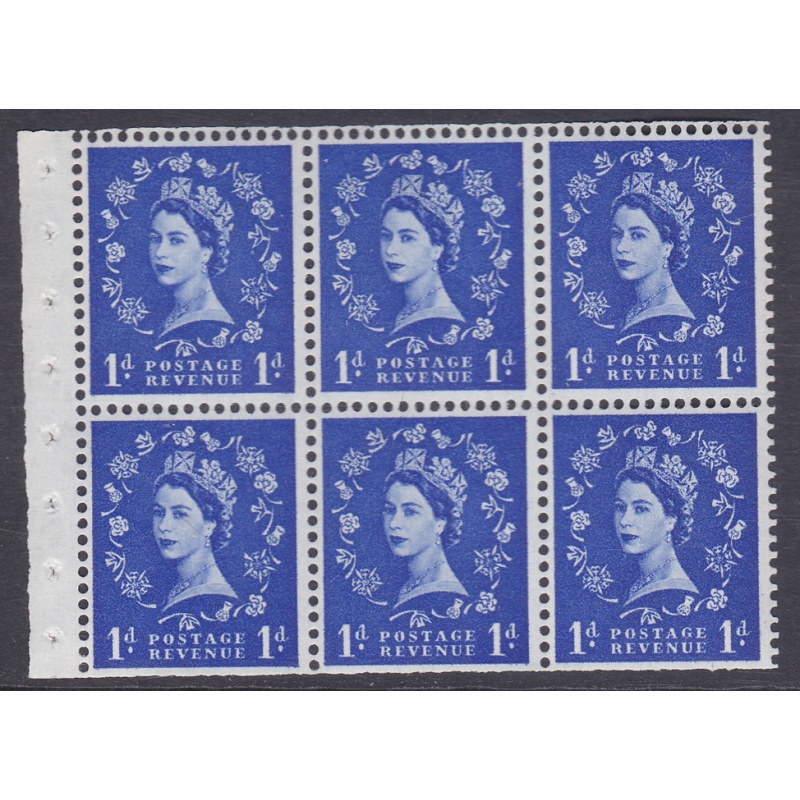 SB30ad m c cream 1d Wilding booklet pane Rose flaw UNMOUNTED MNT MNH