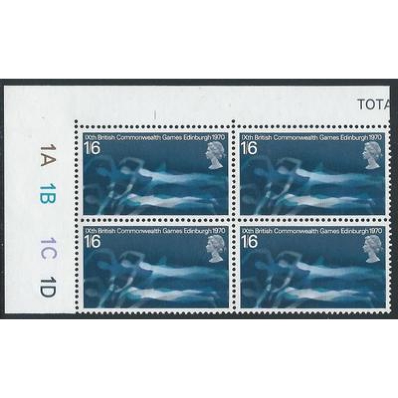 1970 Commonwealth Games 1 6 Cylinder 1A...1D No Dot - MNH