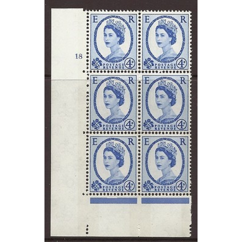 4d Violet 8mm Phosphor 2B cylinder 18 No Dot perf type A(E I) UNMOUNTED MINT MNH