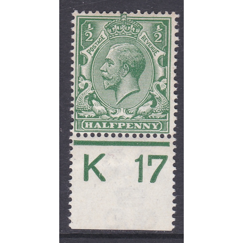 d Royal Cypher Control K 17 perf MOUNTED MINT