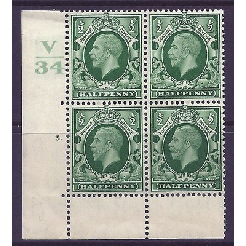 1934 1 2d Photogravure cyl blk V34 3 Dot perf 6B UNMOUNTED MINT