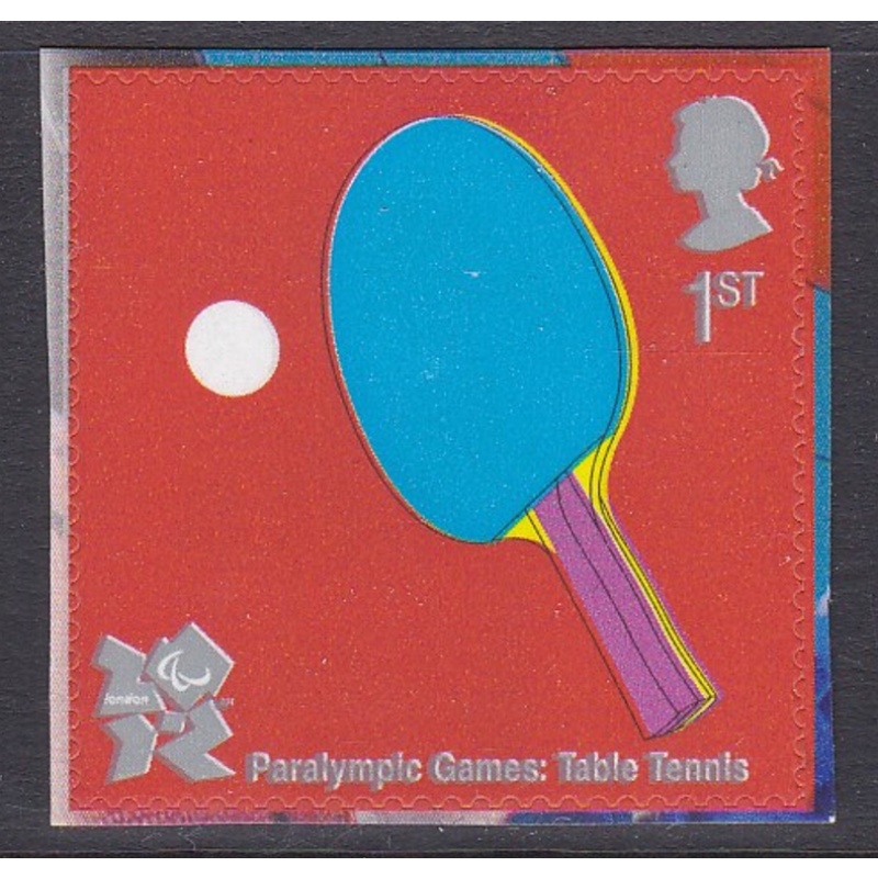PM24 2010 Sg3108 Table Tennis 1st class stamp out of booklet - self adhesive