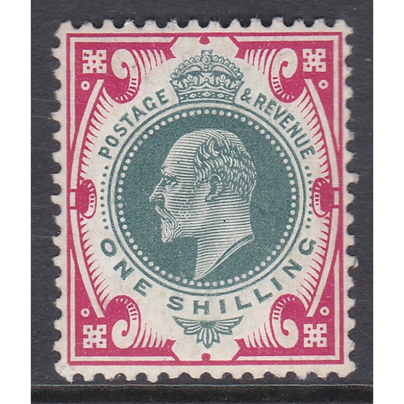 1 - m46(-) De La Rue Deep Dull green + Carmine C MOUNTED MINT